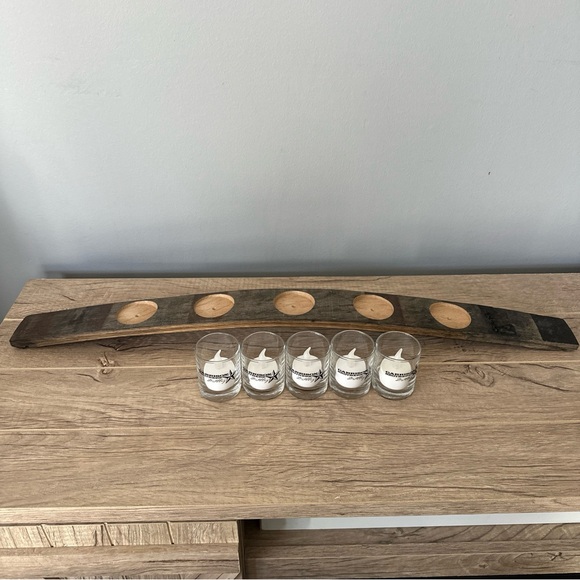 GARRISON BROTHERS Collectible Whiskey Barrel Shot Glass Candle table centerpiece - Picture 7 of 10